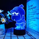 Lápis de cor LED 3D com luz noturna Shins Chans Kids Lápis de cor LED 3D com luz noturna Shins Chans Kids