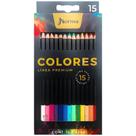 Lápis de Cor Línea Premium Cores Intensas Suave ao Pintar Ponta Resistente (escolha) - Norma COR:15 CORES