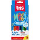 Lápis de Cor Mega Soft Color c/ 12 Cores - Tris UNICA