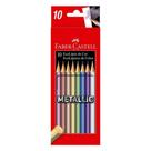 Lápis de Cor Metálico Faber Castell 10 Cores Original Lápis de Cor Metálico Faber Castell 10 Cores Original