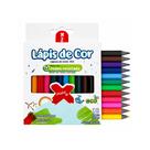 Lápis de Cor Mini 12 Cores Sextavado - Compacto e Ecológico