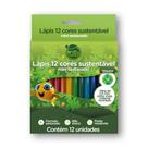 Lápis de Cor Mini 12 Cores Sextavado - Compacto e Ecológico