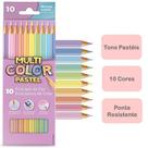 Lápis De Cor Multi Color Pastel Novas Cores Ecolápis-10Cores