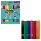 Lápis De Cor Multicolor 24 Cores Para Colorir Desenhos Escolar