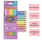 Lápis De Cor Multicolors 10 Cores Tons Pastéis Ecolápis Faber Castell