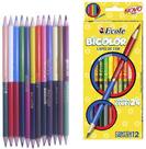 Lápis de cor redondo bicolor - 24 cores Lápis de cor redondo bicolor - 24 cores