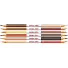 Lápis de COR Redondo Caras e Cores Bicolor 12 Cores - Pacote com 12 Unidades
