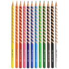 Lápis de COR Redondo CIS Spiro GRIP 12 Cores Estojo