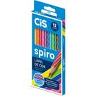 Lapis de Cor Redondo Cis Spiro Madeira 12 cores - Sertic