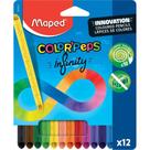 Lápis de COR Redondo Color PEPS INFINITY 12 Cores Caixa com 12