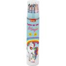 Lápis de COR Redondo Magic Resina 12 Cores Pote BRW Unicórnio
