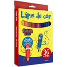 Lápis de COR Sextavado 36 Cores Pacote com 04