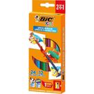 Lapis de COR Sextavado BIC Bicolor 12 Lapis 24 Cores Lapis de COR Sextavado BIC Bicolor 12 Lapis 24 Cores