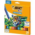 Lápis de COR Sextavado BIC KIDS Madeira 24 Cores Pacote com 6 Conjuntos