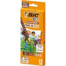 Lápis de COR Sextavado BIC KIDS TONS de Pele 12 Cores Pacote com 6