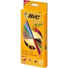 Lápis De Cor Sextavado Bicolor 12 Lápis 24 Cores Bic