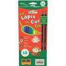 Lapis De Cor Sextavado Eco 12Cores C/Kit Escolar Lapis De Cor Sextavado Eco 12Cores C/Kit Escolar