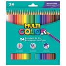 Lápis de Cor Sextavado Estojo com 24 cores - Multicolor
