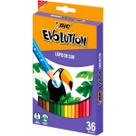 Lápis De Cor Sextavado Evolution 36 Cores Bic