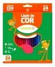 Lápis de Cor Sextavado Leo & Leo - 24 Cores Vibrantes para Desenhos e Projetos Artísticos