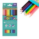 Lapis De Cor Sextavado Multicolor Super Eco 12 Cores