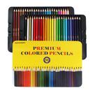 Lápis de cor SKKSTATIONERY, 50 unidades, estojo de lata, 50 cores vibrantes