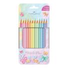 Lápis de Cor Sparkle Pastel 12 Cores Estojo Metal Escolar Papelaria Criativa Faber-Castell Lápis de Cor Sparkle Pastel 12 Cores Estojo Metal Escolar Papelaria Criativa Faber-Castell
