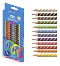 Lápis De Cor Spiro Grip Espiral 12 Cores - Cis Lápis De Cor Spiro Grip Espiral 12 Cores - Cis