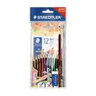 Lápis de Cor Staedtler com Lápis Preto e Borracha 14 Pçs