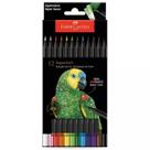 Lápis de Cor Supersoft 12 Cores Mina Supermacia Escolar Sustentável Madeira Faber-Castell Cores Vivas