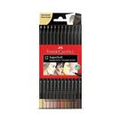 Lápis de Cor SuperSoft 12 Cores Tons de Pele Faber-Castell Ecolápis