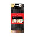 Lápis De Cor SuperSoft 12 Tons de Pele Faber-Castell