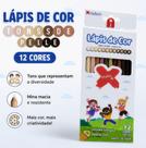 Lápis de Cor Tons de Pele 12 Cores Formato Triangular