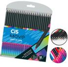 Lápis De Cor Triangular Move Estojo Com 24 Cores - Cis Lápis De Cor Triangular Move Estojo Com 24 Cores - Cis