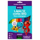 Lápis De Cor Triangular Onda Big com Apontador 12 Cores Lápis De Cor Triangular Onda Big com Apontador 12 Cores