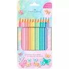 Lápis de Cor Triangular Sparkle 12 Cores Tons Pastel Faber Castell Lápis de Cor Triangular Sparkle 12 Cores Tons Pastel Faber Castell