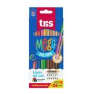 Lápis de Cor Tris Mega Bicolor 24 Cores