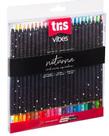 Lápis de Cor Vibes Tons Noturna 24 Cores Tris