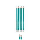 Lápis de escrever Grafite Sextavado com Borracha branca Kit5 Lápis de escrever Grafite Sextavado com Borracha branca Kit5