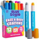 Lápis de pintura facial Blue Squid 12 cores vibrantes para crianças