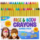 Lápis de Pintura Facial e Corporal JOYIN - 42 Unidades com 14 Cores Metálicas
