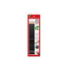 Lapis Ecolapis Grafite Max 4Un. Verniz Preto - Faber Castell SM/1205