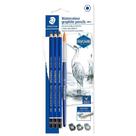 Lápis Grafite Aquarelável Staedtler Lumograph e Pincel 4pçs