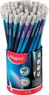 Lapis grafite c/ borracha maped nightfall - 3unid