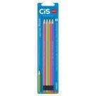 Lápis grafite n2 hb cis neon nataraj preto com 4 unidades