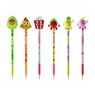 Lápis HB CiS Fantasia com Borracha Lanchinhos Fofo Colorido Escrever Cor Temático Divertido Escolar