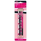 Lápis Love Pink 4 Unidades Tilibra Nº2 Borracha Rosa