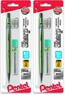 Lápis mecânico Pentel Sharp 0,7 mm metálico (pacote com 2) Lápis mecânico Pentel Sharp 0,7 mm metálico (pacote com 2)