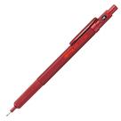 Lápis mecânico Rotring 600 HB 0,7 mm, corpo todo em metal vermelho Lápis mecânico Rotring 600 HB 0,7 mm, corpo todo em metal vermelho