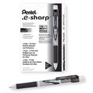 Lápis mecânicos Pentel e-Sharp 0,5 mm 72% reciclados pretos x12